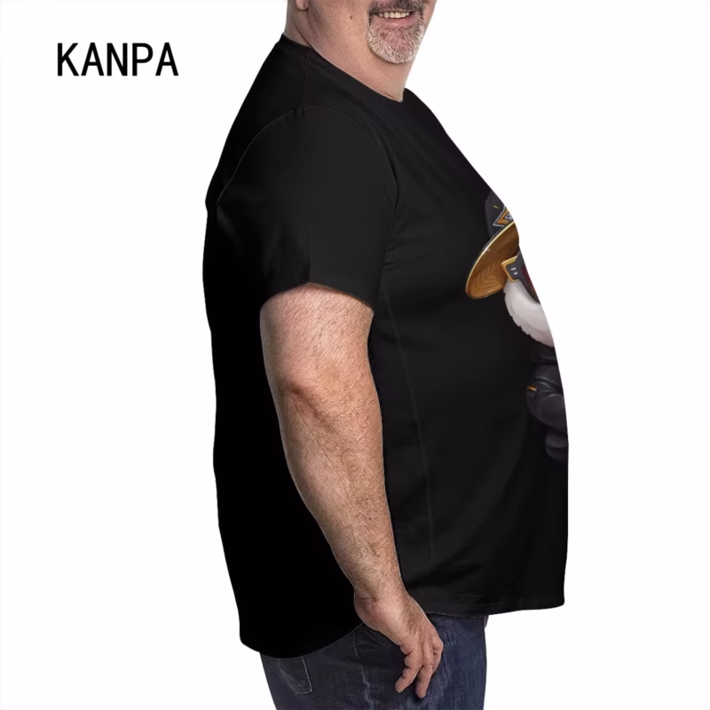 For big gentlemen, wearing oversized short-sleeved tees from our collection of Men’s Fashion is a stylish option. While offering breathability, the Panda Men’s Printed Super Sized Cotton Tee guarantees comfort - Image 2