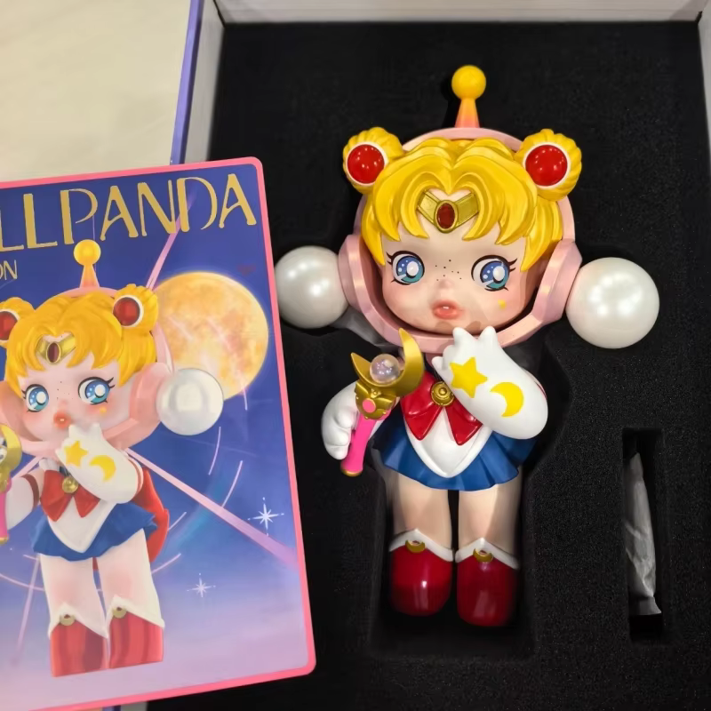 Skullpanda x Sailor Moon Teardrop PVC Action Figure—Branded Moonlight Bedroom Statue, Future Birthday Envy