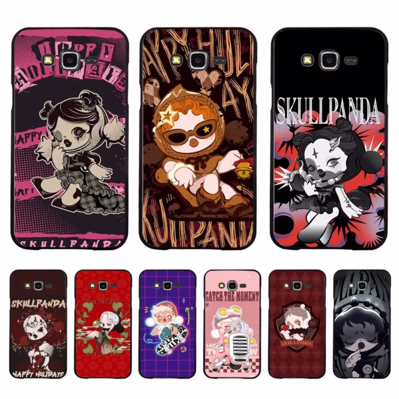 The beloved S-SKULLPANDA phone case effortlessly combines kawaii charm with street-ready protection for your Samsung J7 family: J7 Plus 7Core, Neo, J6+, J6, J4, and J5 - Image 3