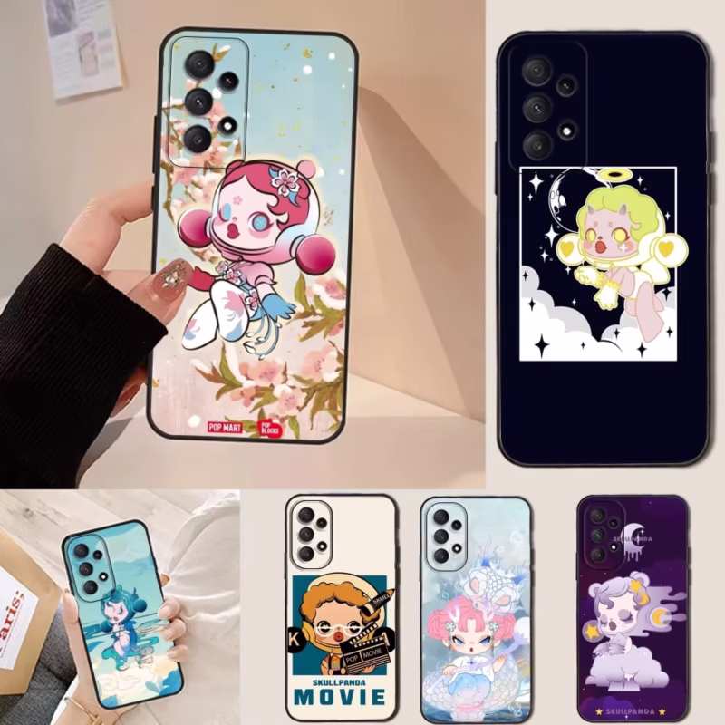 Cuddly S-SkullpandaS Flexible Black Shell Case for Galaxy A13, A21s, A22, A31, A32, A52, A53, A71 & A80 - Image 3