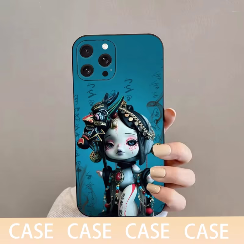 Kawaii S-SKULLPANDA S Silicone Black Case for Any iPhone, Mini 8, SE, 11, Pro Max, 14, 15, 16 and More - Image 3