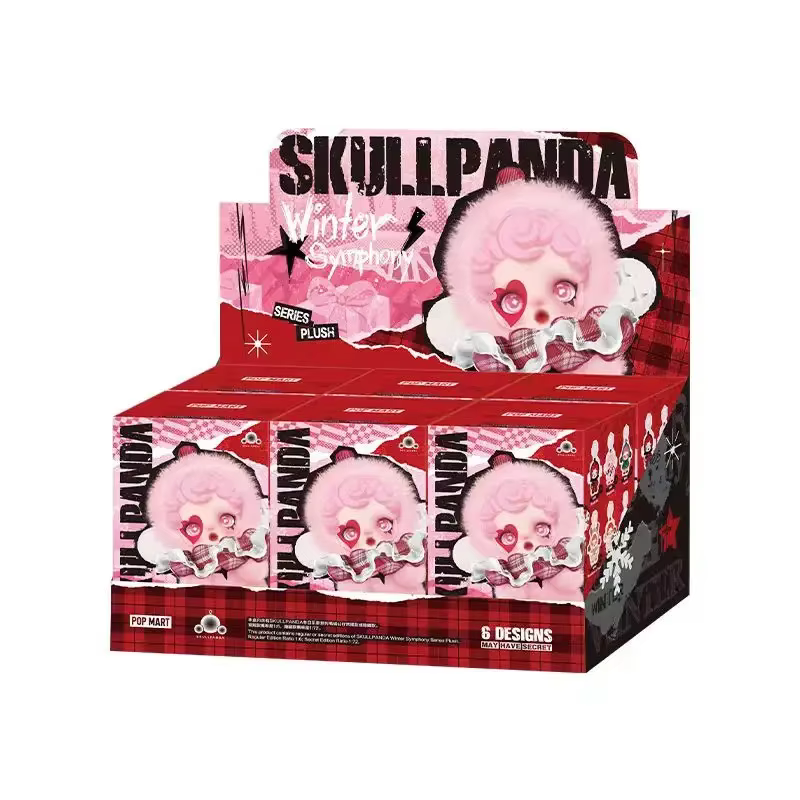 Enchanting Action Figure Necklace Surprise, Skullpanda Winter Music Series Blind Box Pendant, Sweet Plush Mystery Box Toy Collectible