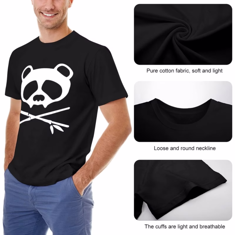 Men's black t-shirts and summer anime shirts for bigger sizes - Image 4