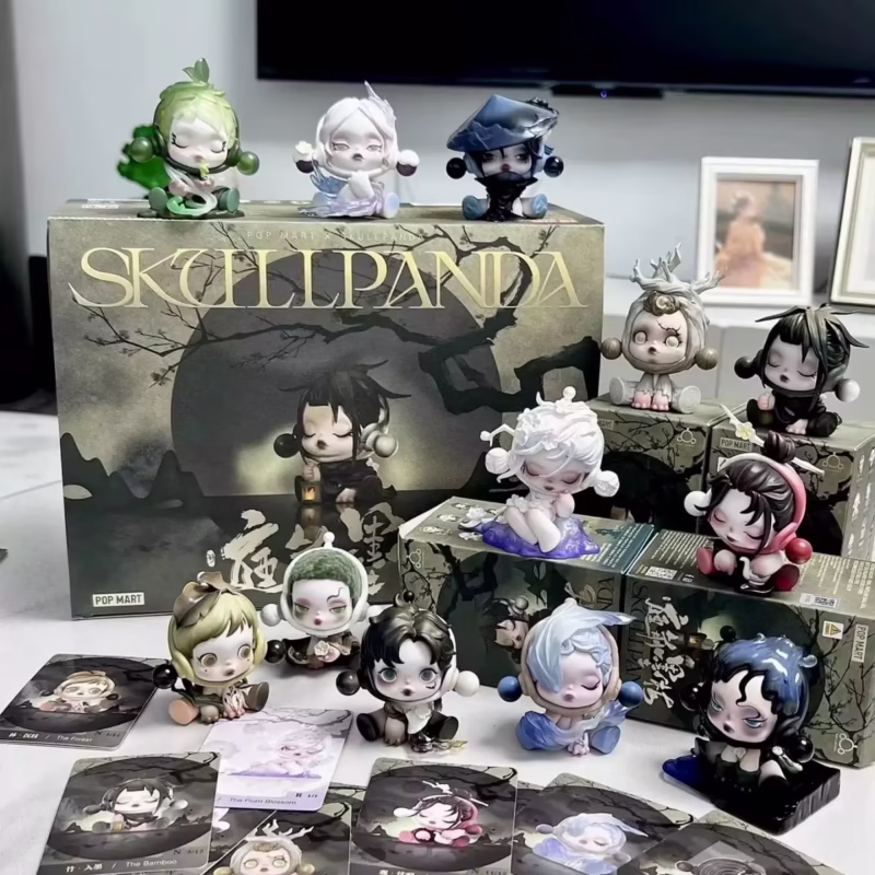 Blind Box Toys Anime Action Figure Surprise Mystery Box Dolls Gift 1:1 SKULLPANDA The Ink Plum Blossom Series Chinese-Made