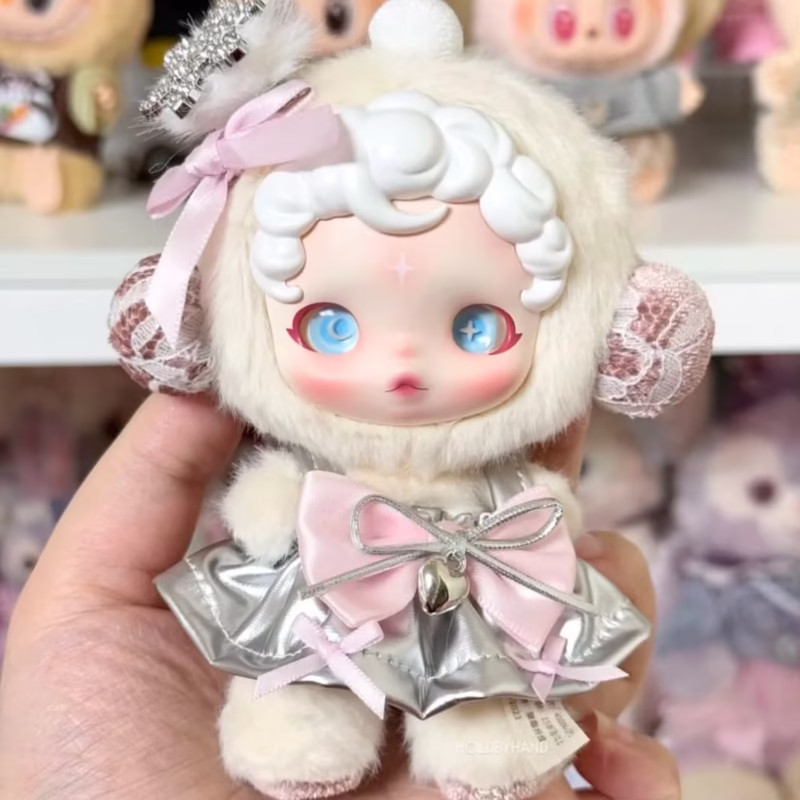 First Generation Hidden Bow Headpiece Cloth for Skullpanda SP Vinyl Doll – Trendy Play Pendant for Moonlight Princess Dress for Labubu