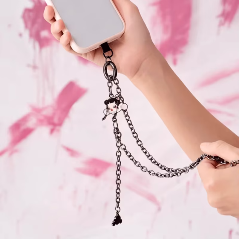 SKULLPANDA CHEERS TO MYSELF Series Blind Box Toys Sp Phone Hanging Chain Kawaii Anime Figure: A Surprise Kids’ Birthday Gift That Cheers YOU On - Image 3