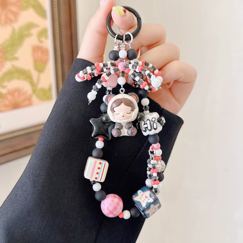 Bright and fun, the Molly Zsiga Skull Pajama Party DIY Beaded Phone Charm invites you to craft an accessory bursting with personality - Image 4