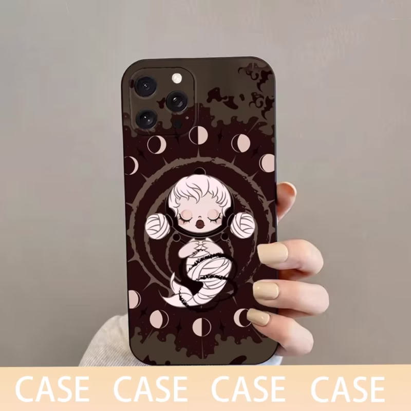 Kawaii S-SKULLPANDA S Silicone Black Case for Any iPhone, Mini 8, SE, 11, Pro Max, 14, 15, 16 and More - Image 4