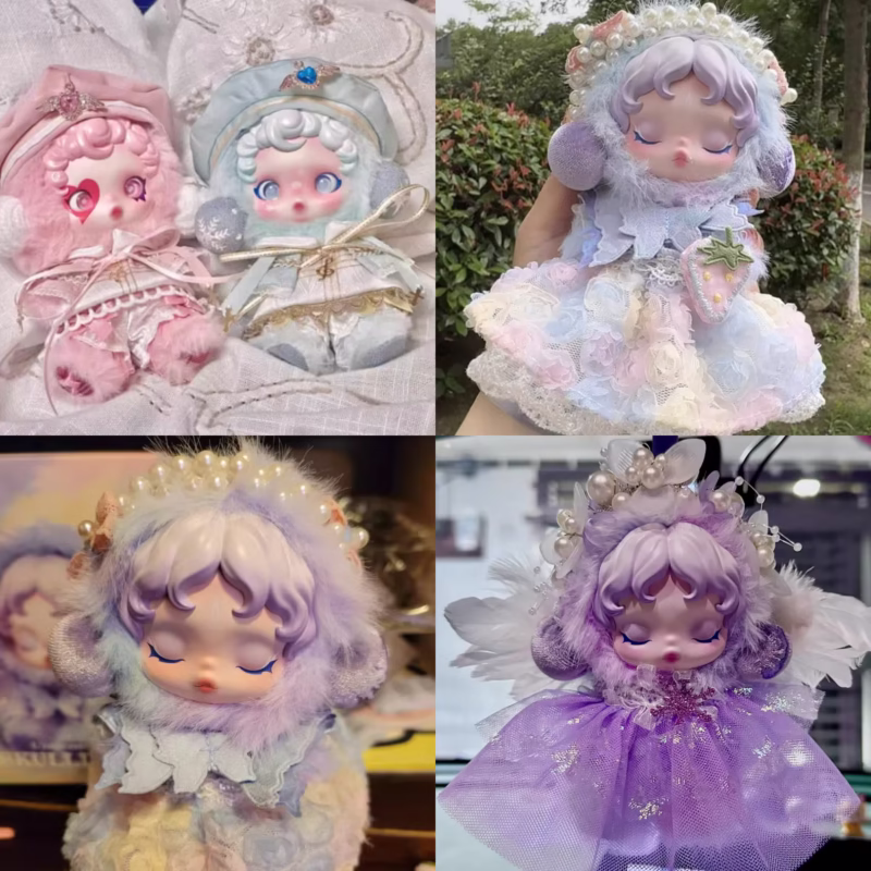 Chic Miniature Doll Ensemble: Skullpanda 10cm L'Impressionnisme Attire by Accessories (V2 & V1)
