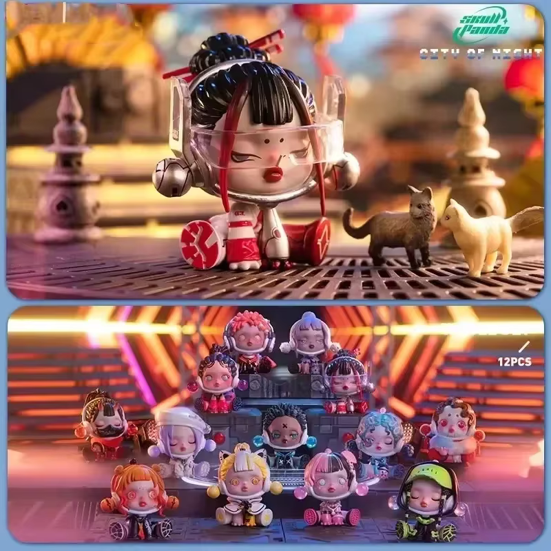 Blind Box Mystery Bag Peek & Guess from Skullpanda’s City of Night Collection—Charming Anime Trimmed Treasure for the Tabletop