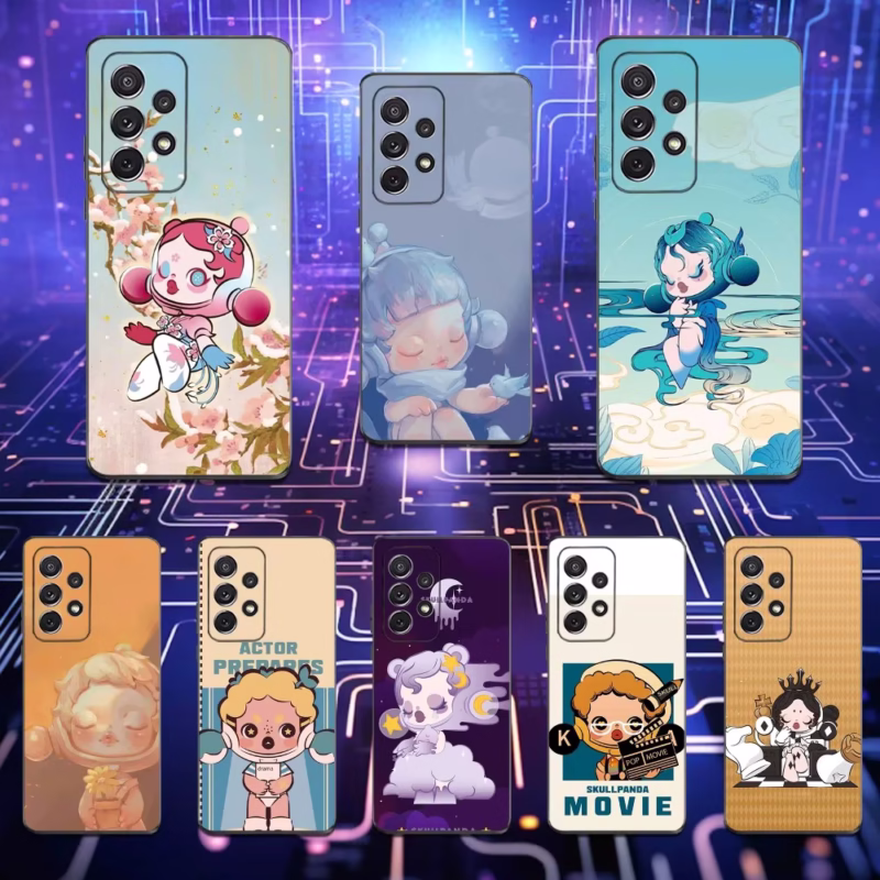 Crafted for the Samsung galaxy, the Adorable S-SkullPanda-ES Black Case cradles the S25, S24, S23, S22, S21, S20, S10, Ultra, Plus, Lite and FE with ease
