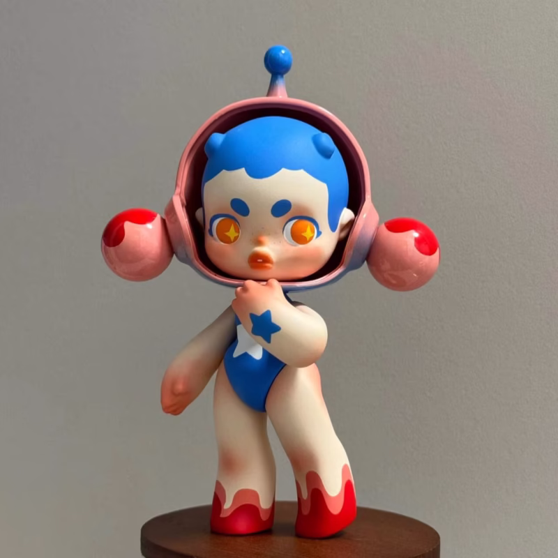 Vintage SP Skullpanda Baby Series Collection Action Figure Designer of a Cool Girl Beauty Ornament Toy Healing Doll