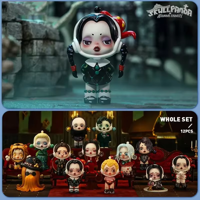 Blind Bag Mystery of Skullpanda × The Addams Family Collection Limited Edition Huggable Figurines for Gifting and Display