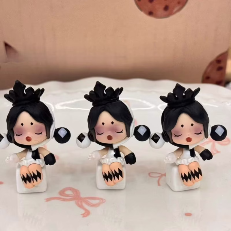 Meet the Individualized Skullpanda Handmade Fashion Pen Keychain. This miniature Dimoo mash-up of doll and accessory turns writing into show-stopping art