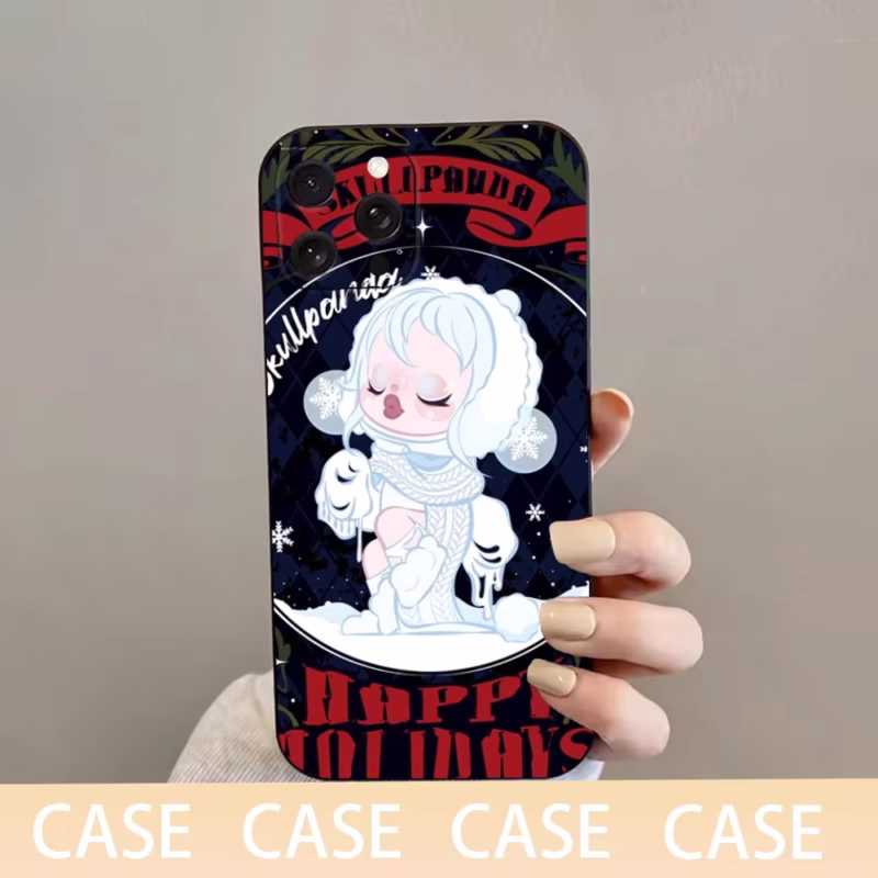 Kawaii S-SKULLPANDA S Silicone Black Case for Any iPhone, Mini 8, SE, 11, Pro Max, 14, 15, 16 and More - Image 2