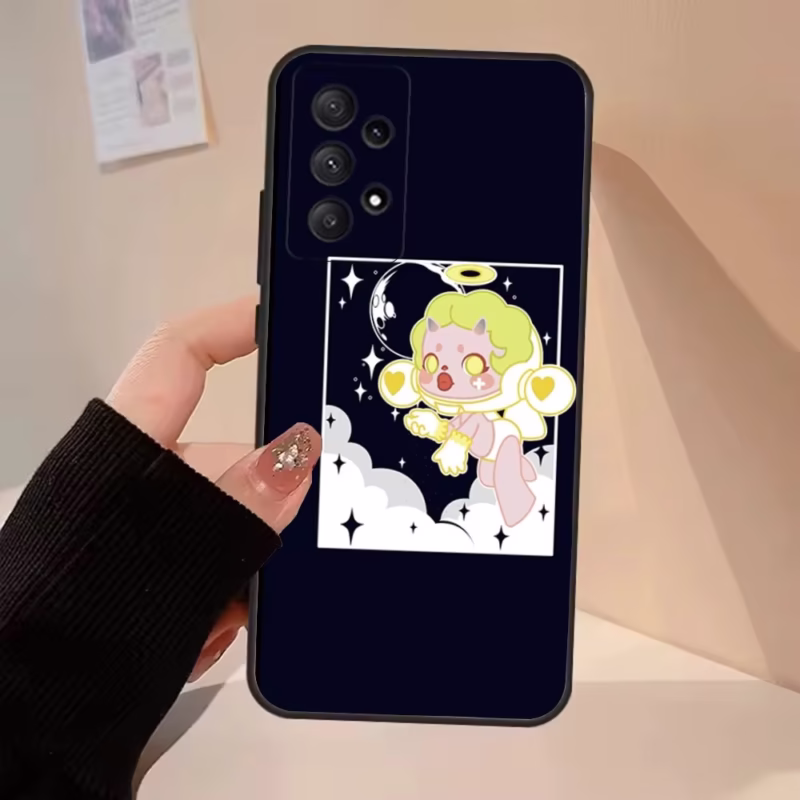 Cuddly S-SkullpandaS Flexible Black Shell Case for Galaxy A13, A21s, A22, A31, A32, A52, A53, A71 & A80 - Image 2
