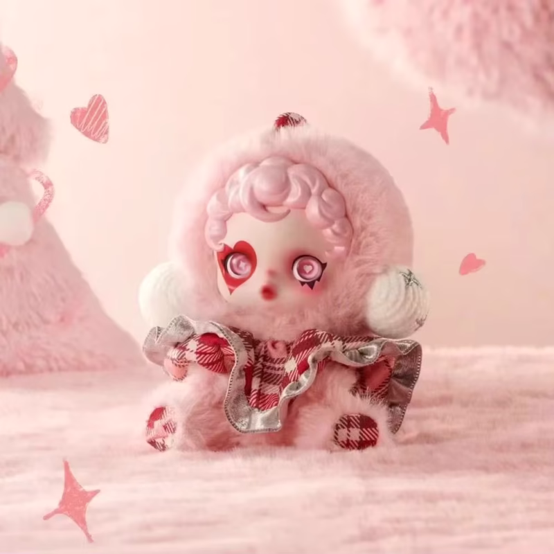 A cute action figure backpack pendant for Skullpanda's Winter Symphony Series blind box vinyl face doll - Image 4
